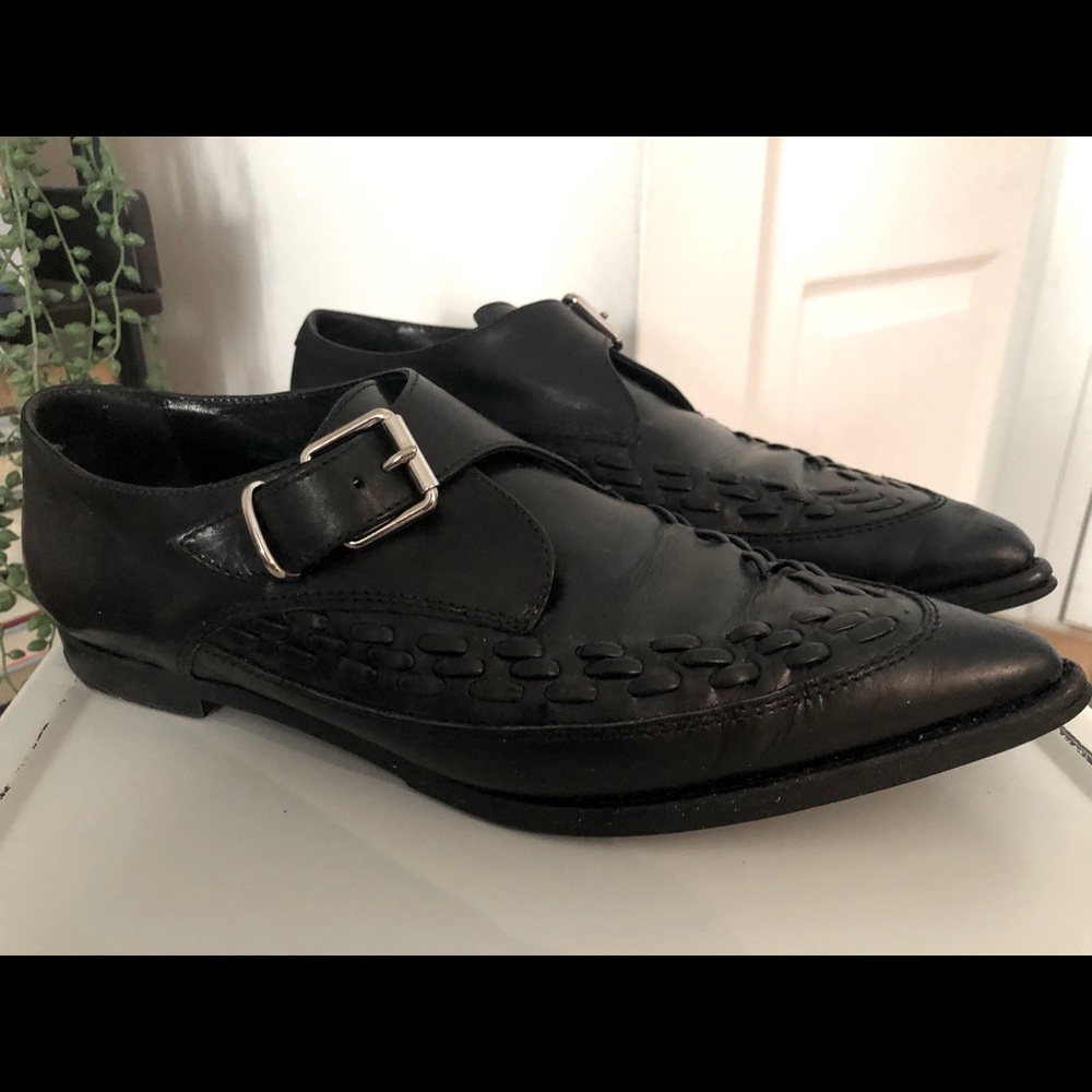 Burberry Monk black leather loafers